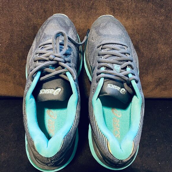 Asics GEL-Nimbus 19 Lite-Show T7C8N-9590 Women's 7.5 Running Dark Grey/Green - Picture 6 of 8